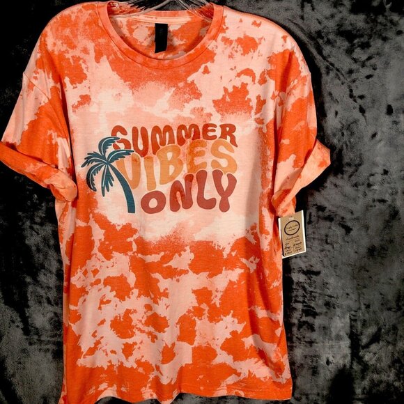 Gildan Tops - Womens Summer Vibes Short Sleeve Shirt Summer Graphic Tee Trendy Beach Shirt